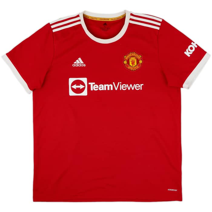 2021-22 Manchester United Home Shirt B.Fernandes #18 - 8/10 - (XL)