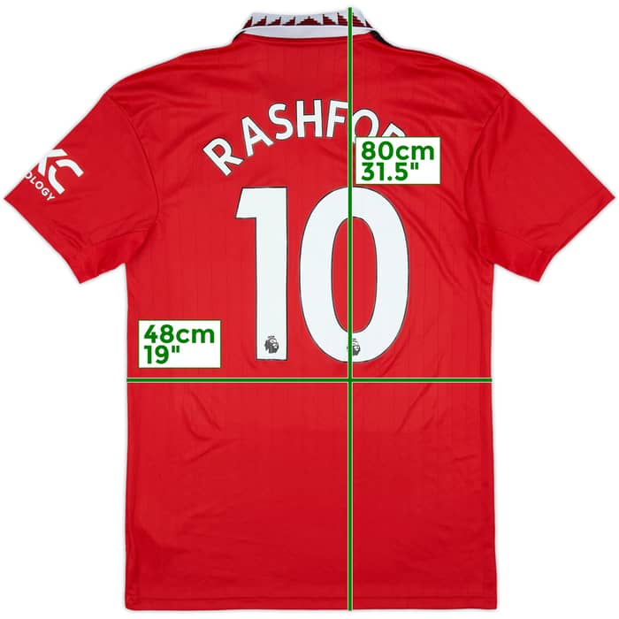 2022-23 Manchester United Home Shirt Rashford #10 - 10/10 - (M)