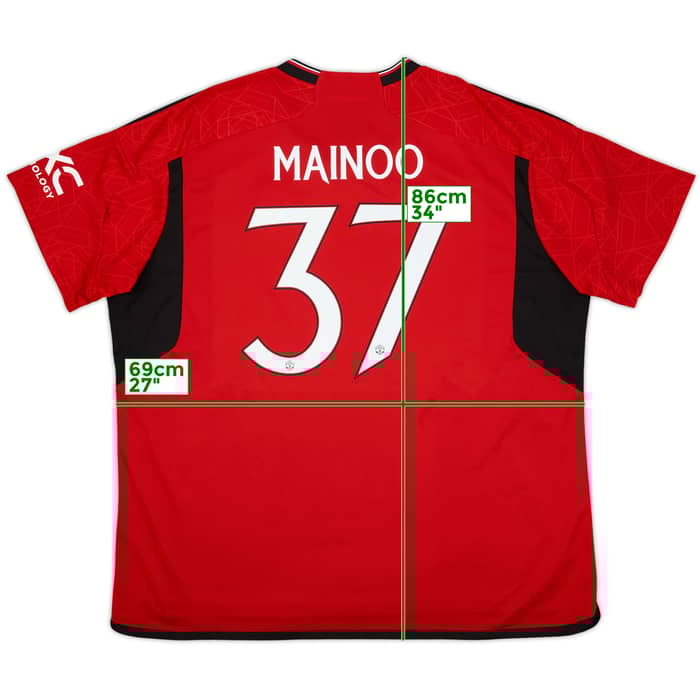 2023-24 Manchester United Home Shirt Mainoo #37 - 10/10 - (3XL)