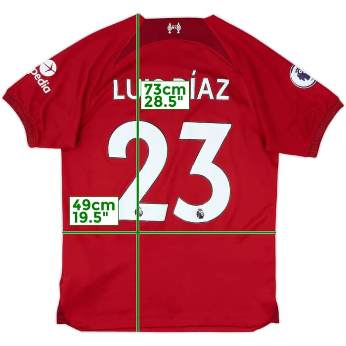 2022-23 Liverpool Home Shirt Luis Diaz #23 - 8/10 - (S)