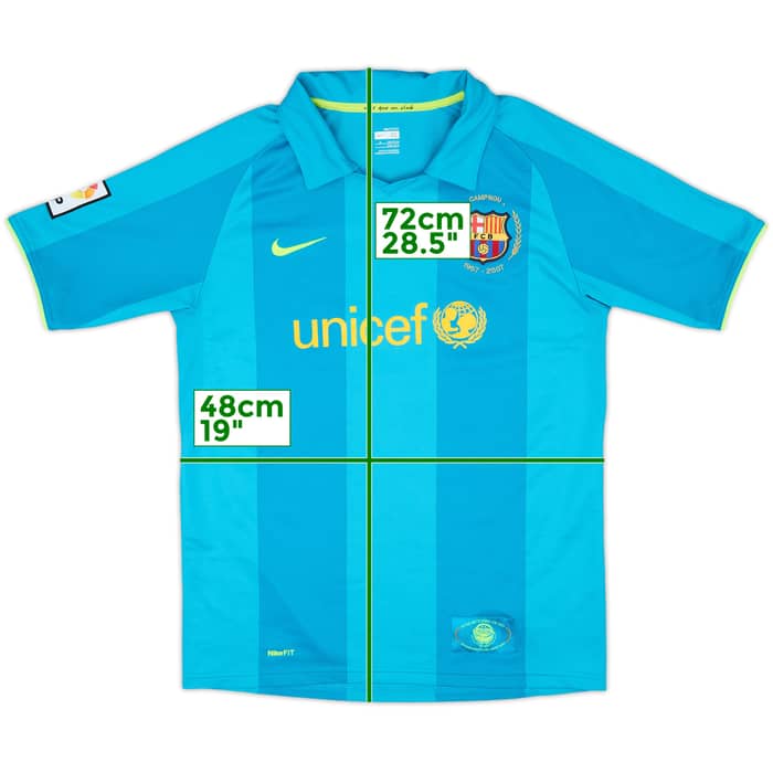 2007-09 Barcelona Away Shirt - 10/10 - (XL.Boys)