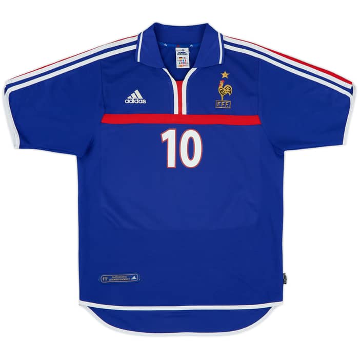 2000-02 France Home Shirt Zidane #10 - 10/10 - (S)