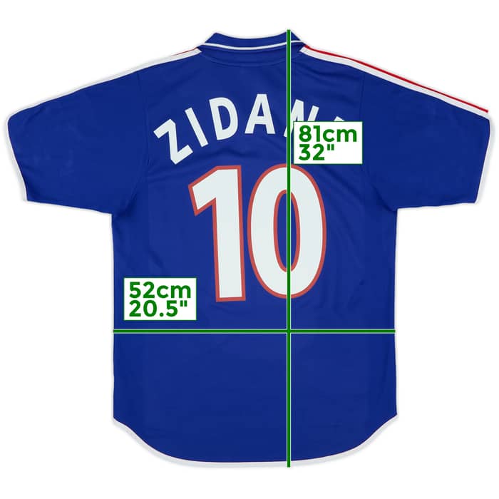 2000-02 France Home Shirt Zidane #10 - 10/10 - (S)