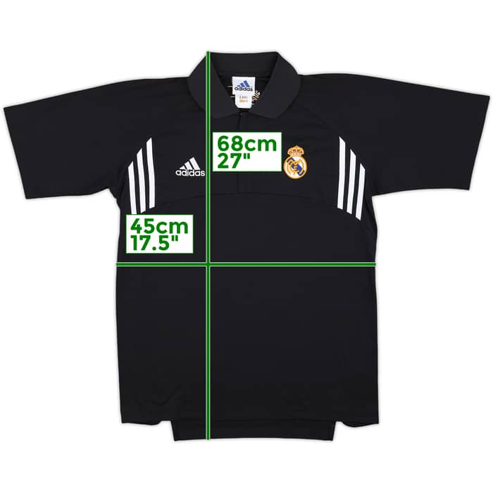 2002-03 Real Madrid Black 1/4 Zip Training Shirt - 6/10 - (S)