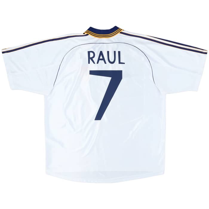 1998-00 Real Madrid Home Shirt Raul #7 - 8/10 - (L)