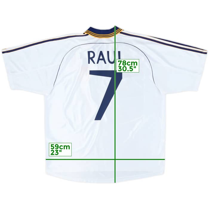 1998-00 Real Madrid Home Shirt Raul #7 - 8/10 - (L)