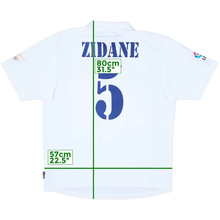 2001 Real Madrid Home Shirt Zidane #5 - 9/10 - (L)