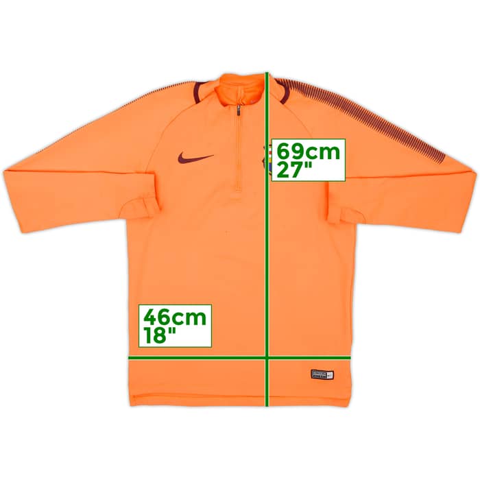 2017-18 Barcelona Nike 1/4 Zip Training Top - 8/10 - (S)