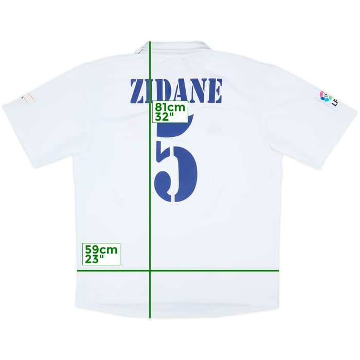 2001 Real Madrid Home Shirt Zidane #5 - 8/10 - (XL)