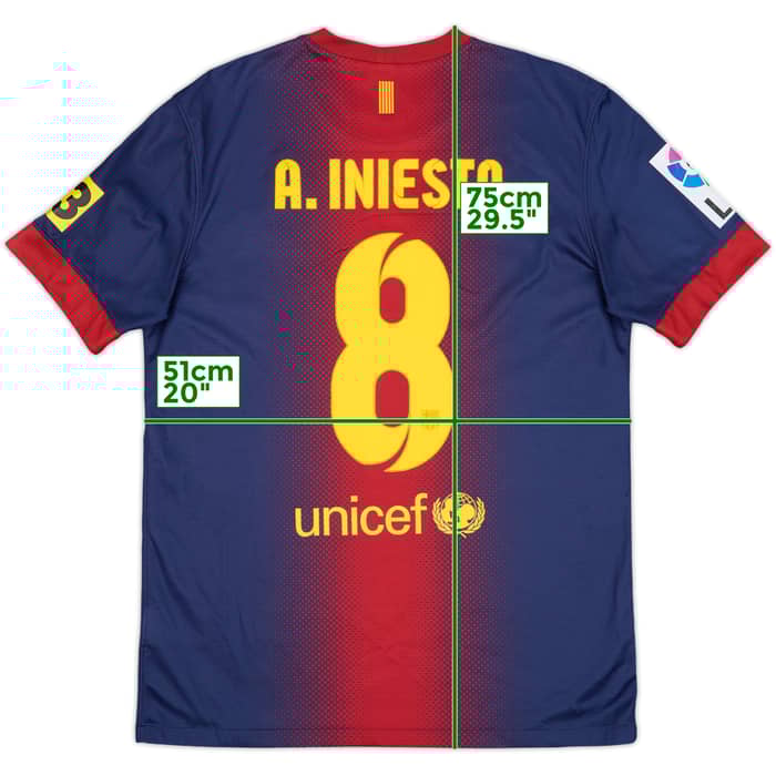 2012-13 Barcelona Home Shirt A.Iniesta #8 - 8/10 - (M)