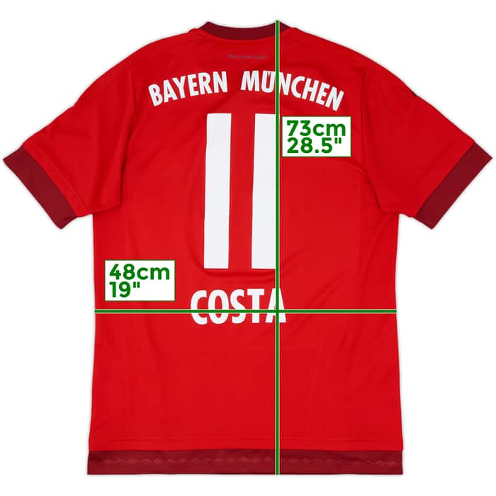 2015-16 Bayern Munich Home Shirt Costa #11 - 6/10 - (M)