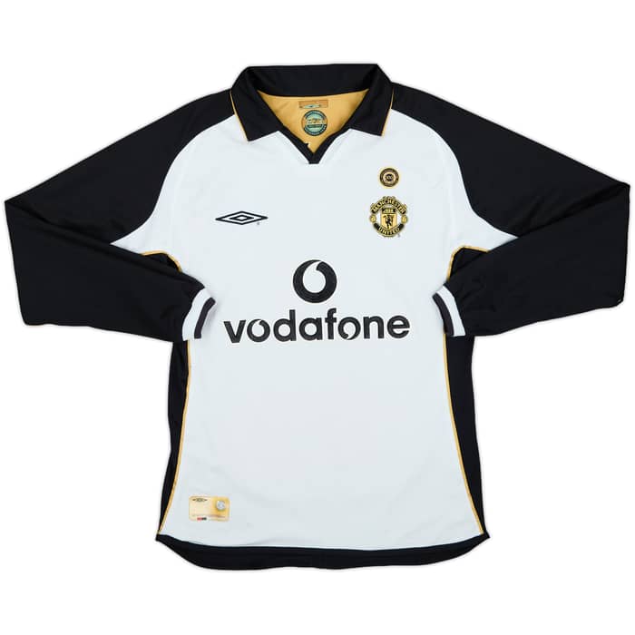 2001-02 Manchester United Centenary Away/Third L/S Shirt Beckham #7 - 8/10 - (S)