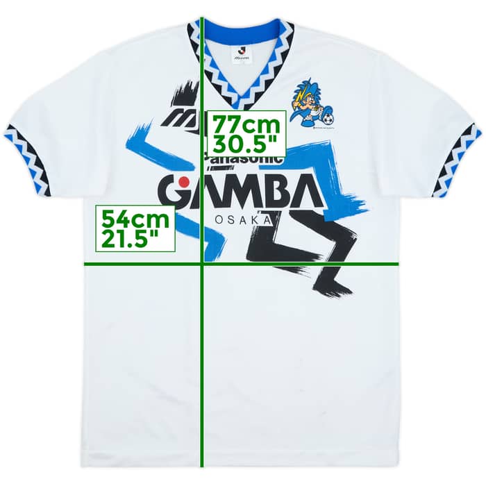 1993-95 Gamba Osaka Mizuno Training Shirt - 8/10 - (L)