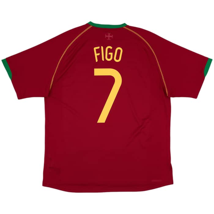 2006-08 Portugal Home Shirt Figo #7 - 8/10 - (XL)