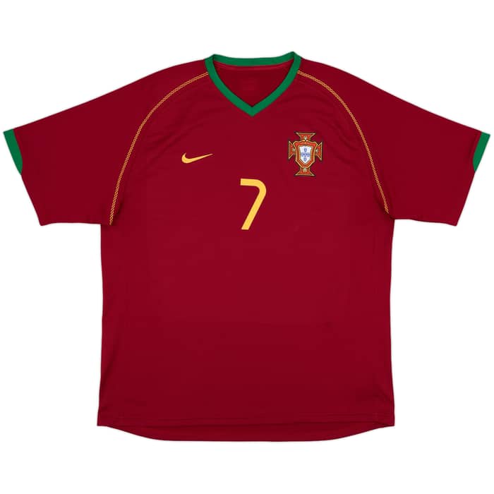 2006-08 Portugal Home Shirt Figo #7 - 8/10 - (XL)