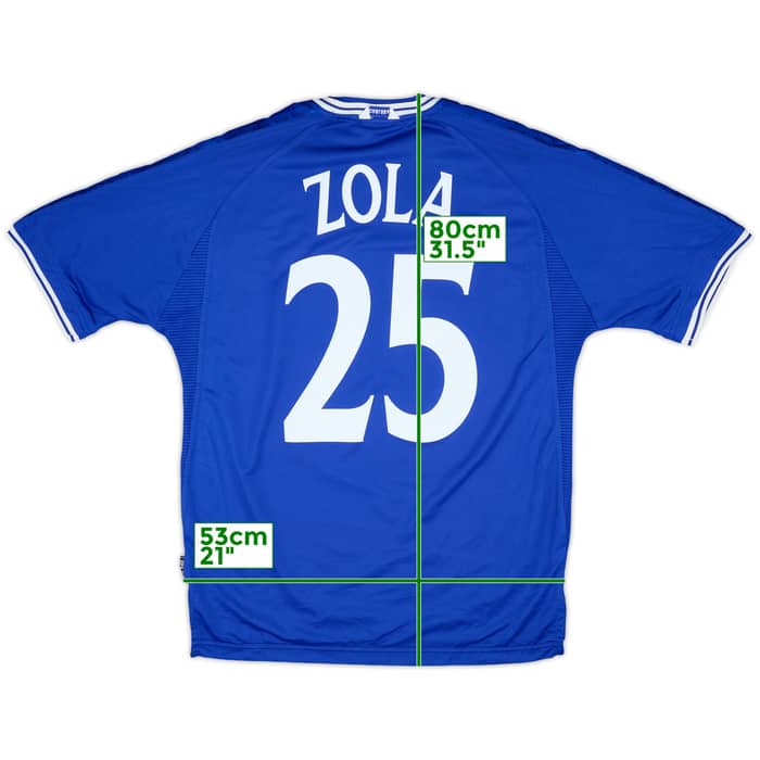 1999-01 Chelsea Home Shirt Zola #25 - 9/10 - (L)