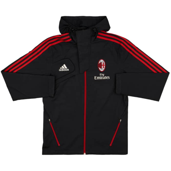 2012-13 AC Milan adidas Hooded Rain Jacket - 9/10 - (S)