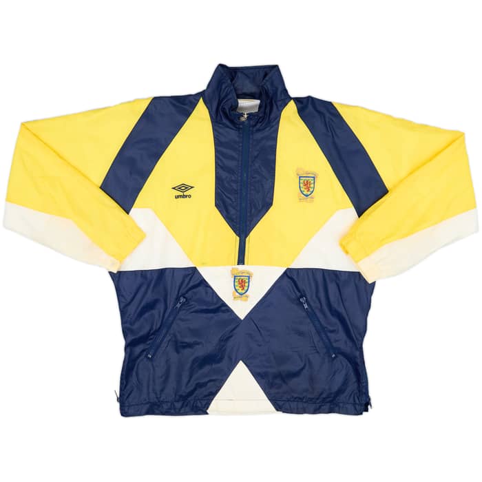 1990-92 Scotland Umbro 1/2 Zip Track Jacket - 8/10 - (L)