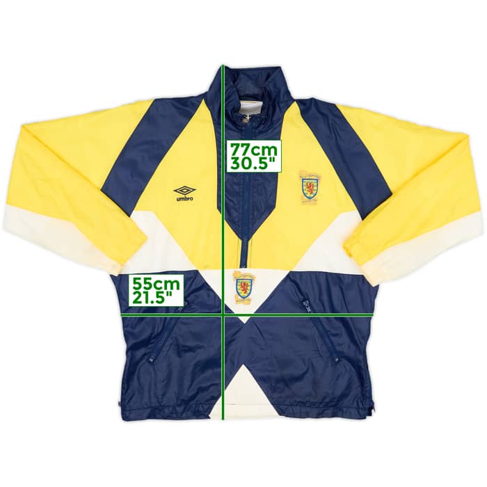 1990-92 Scotland Umbro 1/2 Zip Track Jacket - 8/10 - (L)