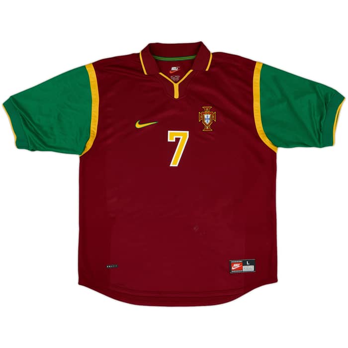 1999-00 Portugal Home Shirt Figo #7 - 8/10 - (L)