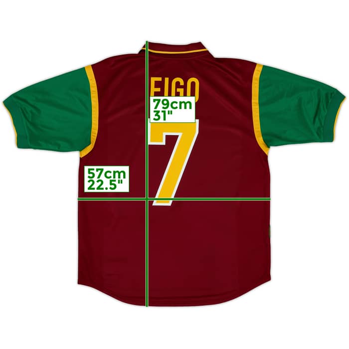 1999-00 Portugal Home Shirt Figo #7 - 8/10 - (L)