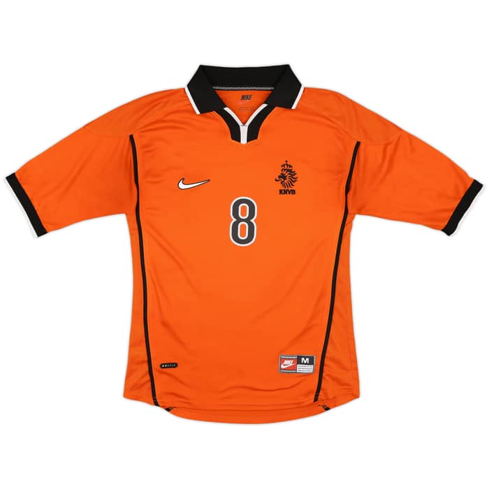 1998-00 Netherlands Home Shirt Bergkamp #8 - 9/10 - (M)