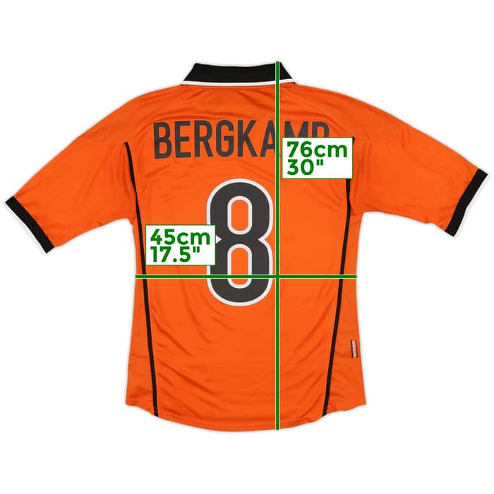 1998-00 Netherlands Home Shirt Bergkamp #8 - 9/10 - (M)