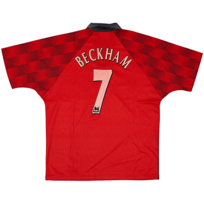 1996-98 Manchester United Home Shirt Beckham #7 - 6/10 - (L)