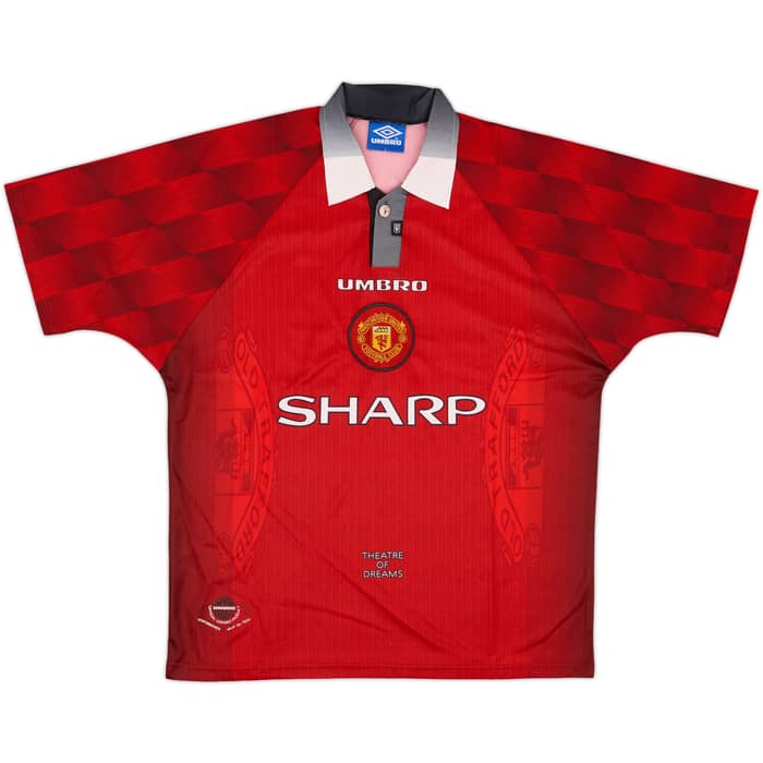1996-98 Manchester United Home Shirt Beckham #7 - 6/10 - (L)