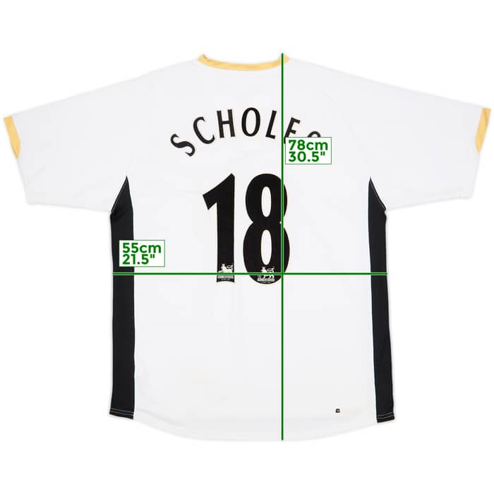 2006-08 Manchester United Away Shirt Scholes #18 - 6/10 - (L)