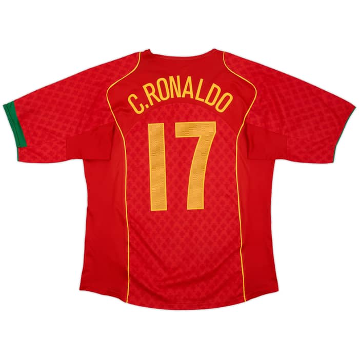 2004-06 Portugal Home Shirt C.Ronaldo #17 - 8/10 - (L)