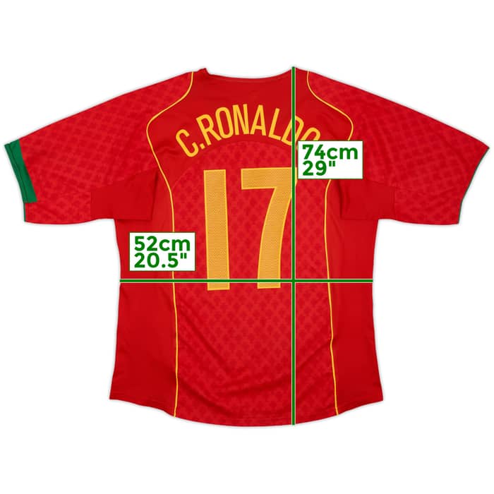 2004-06 Portugal Home Shirt C.Ronaldo #17 - 8/10 - (L)