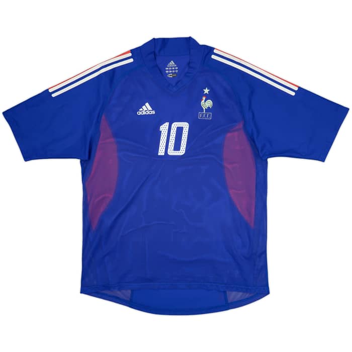 2002-04 France Player Issue Home Shirt Zidane #10 - 7/10 - (L)