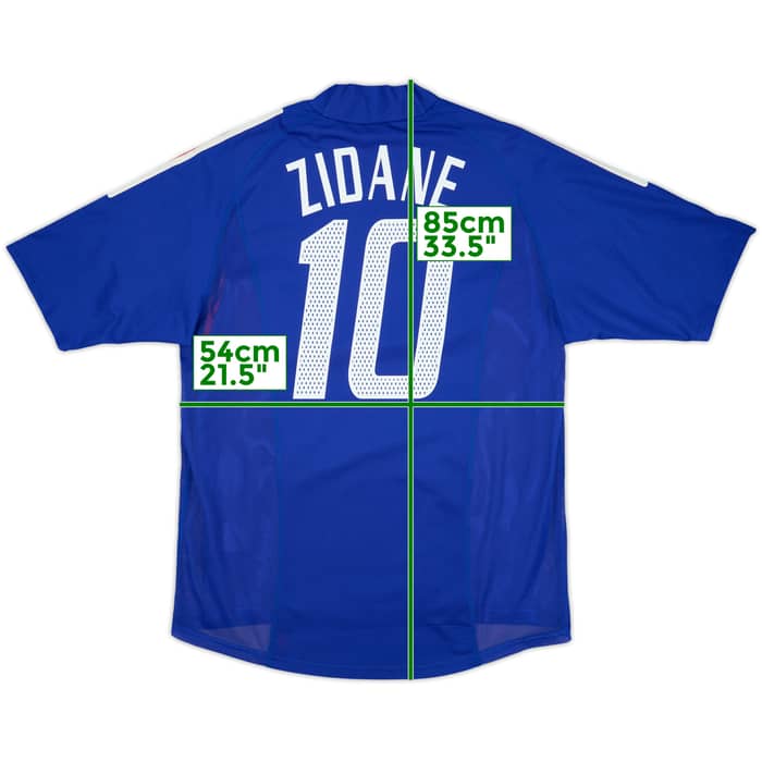 2002-04 France Player Issue Home Shirt Zidane #10 - 7/10 - (L)