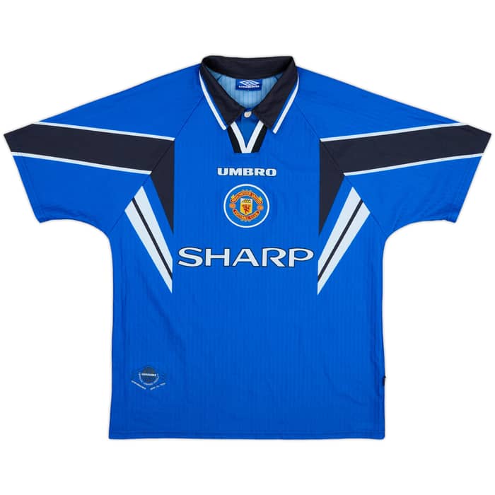 1996-98 Manchester United Third Shirt Cantona #7 - 8/10 - (L)