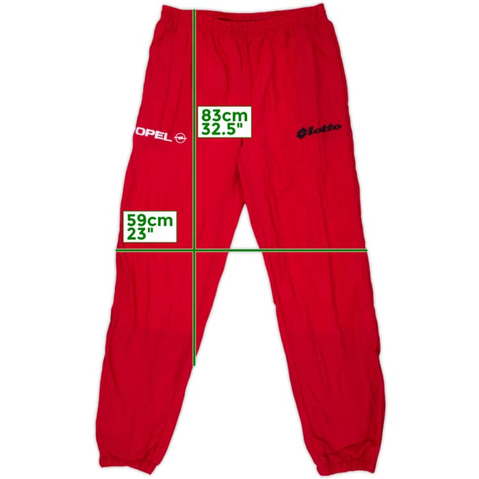 1997-98 AC Milan Lotto Track Pants/Bottoms - 9/10 - (L)