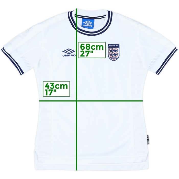 1999-01 England Home Shirt - 8/10 - (Women's L)