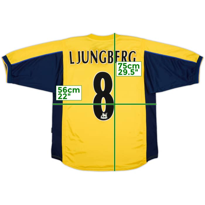 1999-01 Arsenal Away Shirt Ljungberg #8 - 7/10 - (L)