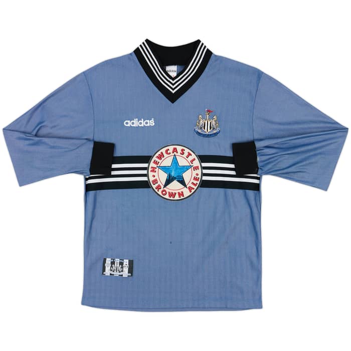 1996-97 Newcastle Away L/S Shirt Asprilla #11 - 8/10 - (M)