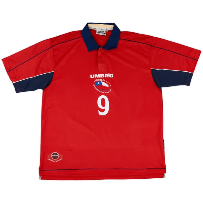 2000-01 Chile Home Shirt Zamorano #9 - 9/10 - (XL)