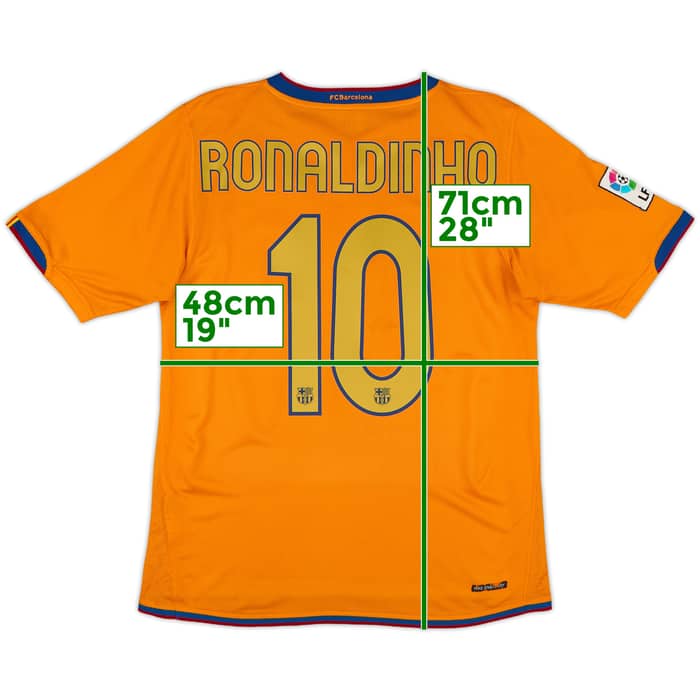 2006-08 Barcelona Away Shirt Ronaldinho #10 - 6/10 - (S)
