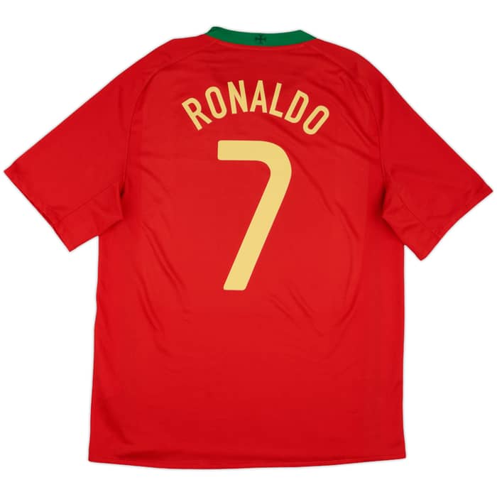 2008-10 Portugal Home Shirt Ronaldo #7 - 8/10 - (L)