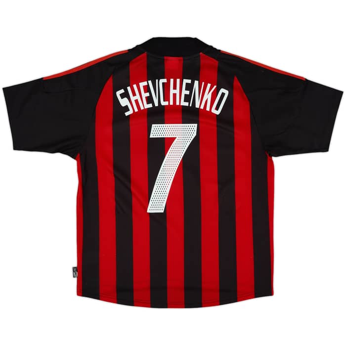 2002-03 AC Milan Home Shirt Shevchenko #7 - 8/10 - (L)
