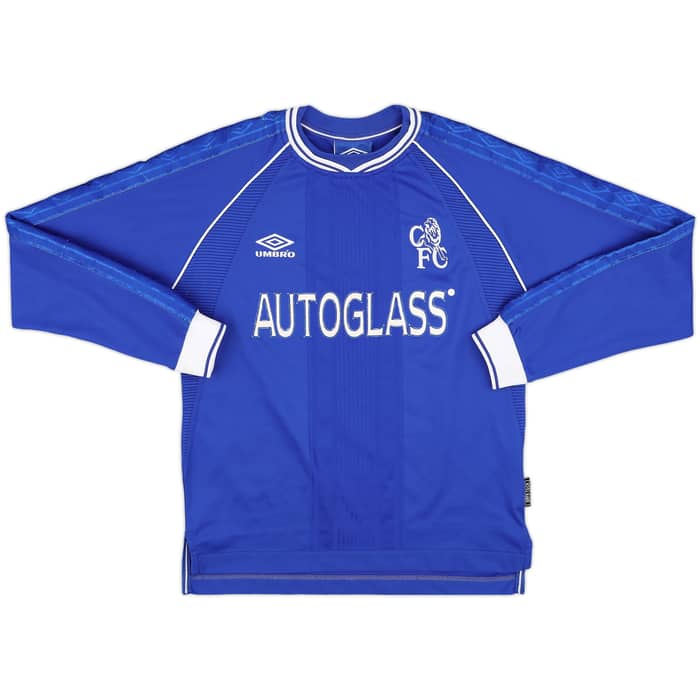 1999-01 Chelsea Home L/S Shirt - 7/10 - (Y)