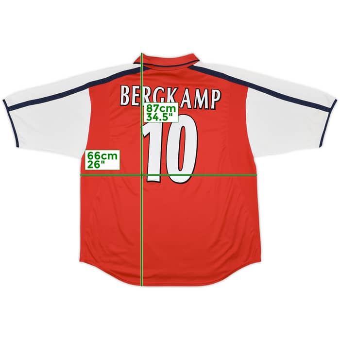 2000-02 Arsenal Home Shirt Bergkamp #10 - 8/10 - (XXL)