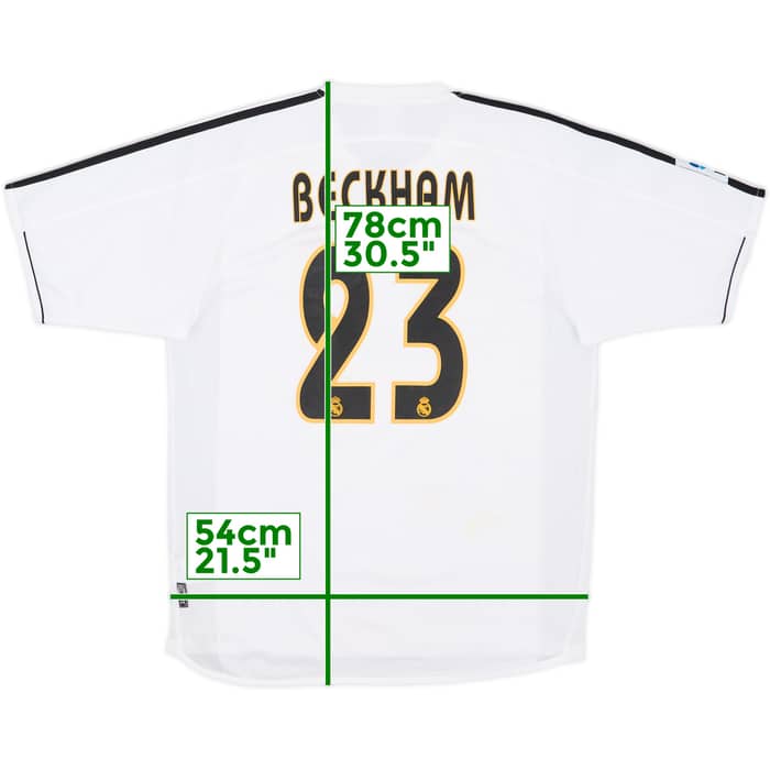 2003-04 Real Madrid Home Shirt Beckham #23 - 6/10 - (M)
