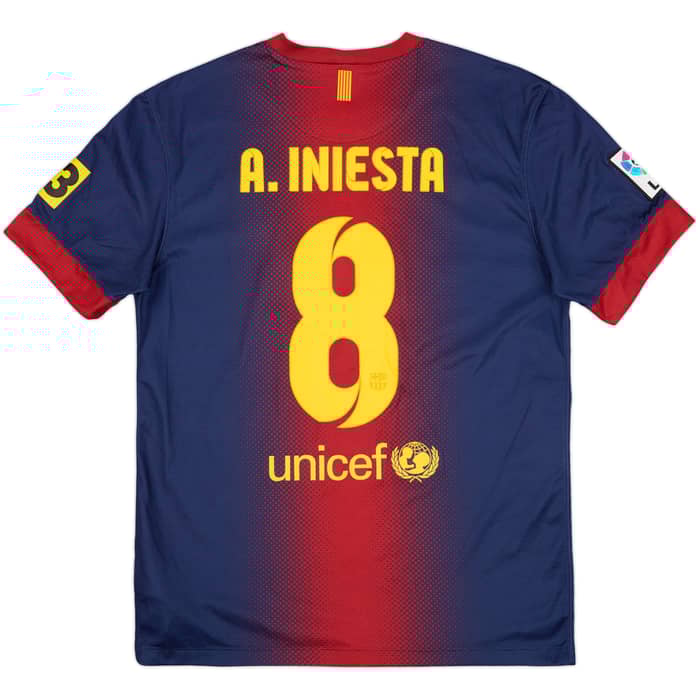 2012-13 Barcelona Home Shirt A.Iniesta #8 - 7/10 - (M)