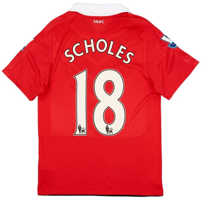 2010-11 Manchester United Home Shirt Scholes #18 - 8/10 - (S)
