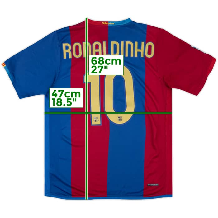 2006-07 Barcelona Home Shirt Ronaldinho #10 - 7/10 - (M)