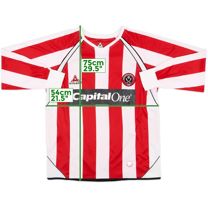 2006-07 Sheffield United Home L/S Shirt - 6/10 - (M)